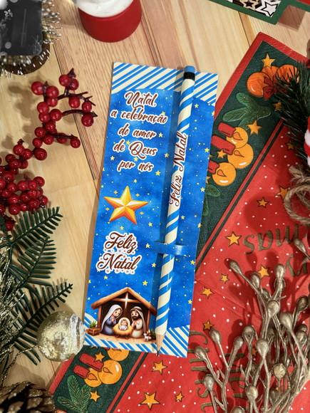 Cartão com Lápis Personalizado Natal