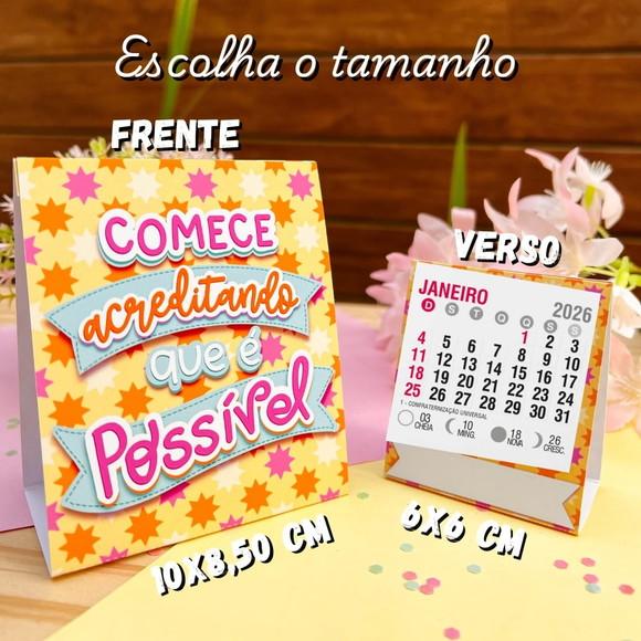 Calendários Personalizados 2026 | Modelo 10x8,50