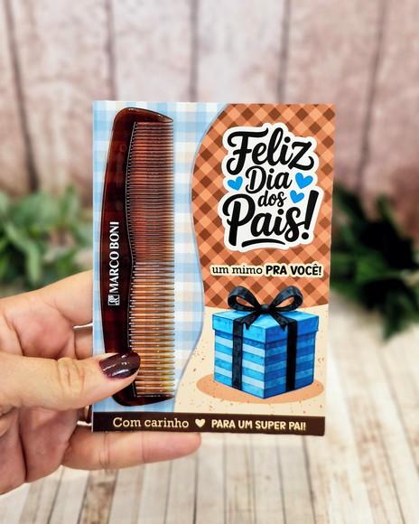 Card com Pente de Bolso- Dia dos Pais