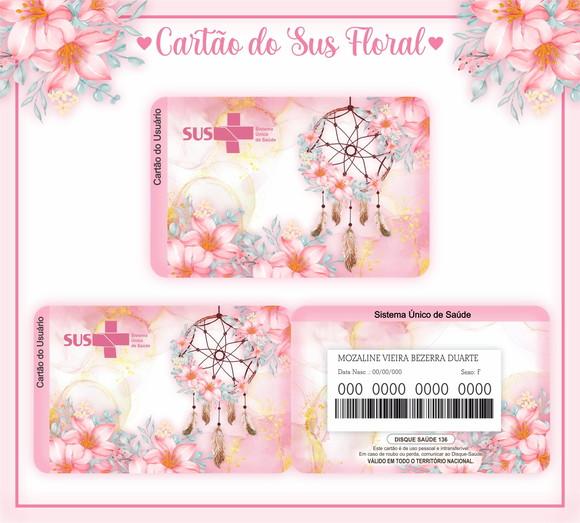 Cartão do Sus Personalizado Floral