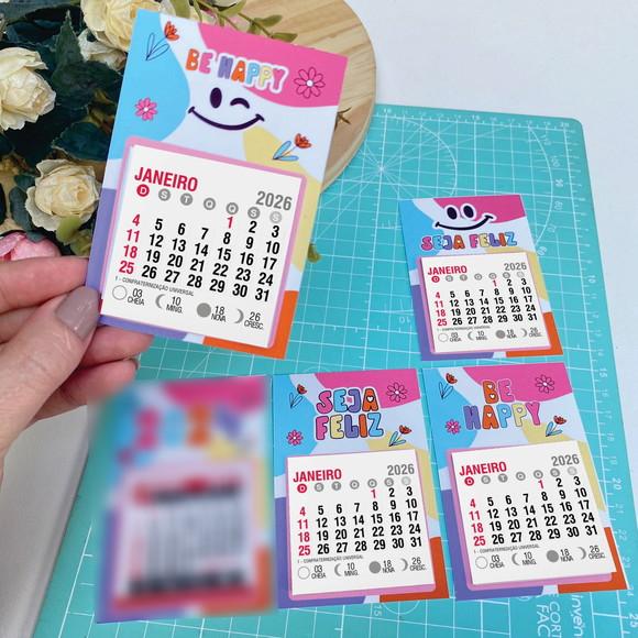Imã de Geladeira 2026 com Calendário Personalizado