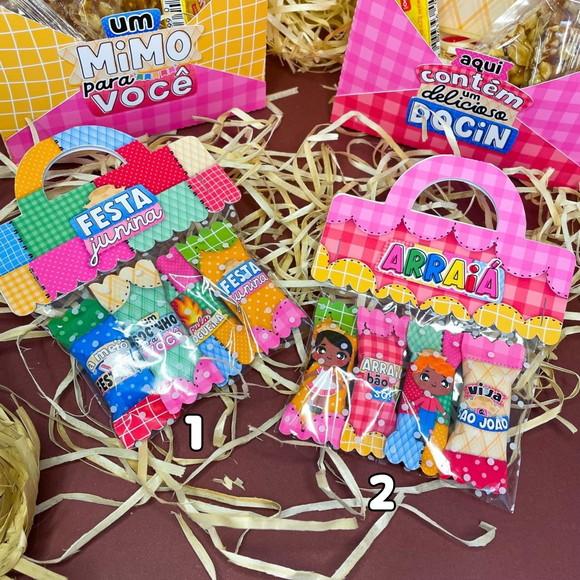 Lapela com Balas Personalizadas Festa Junina