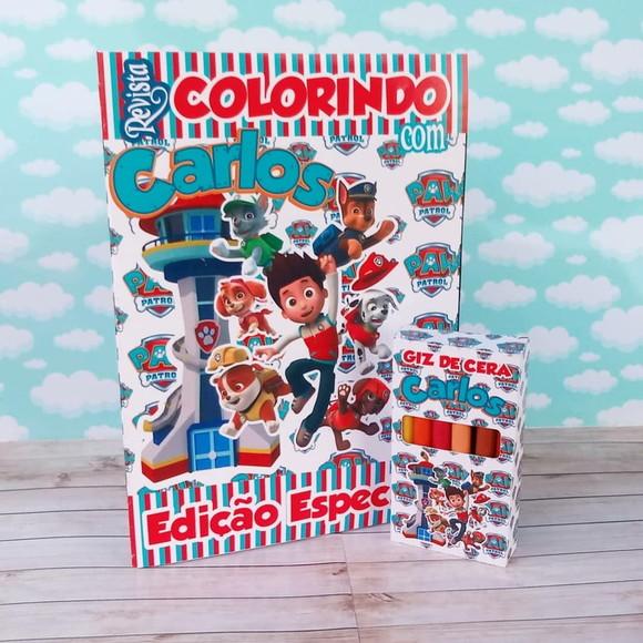 Kit de Colorir Personalizado Patrulha Canina
