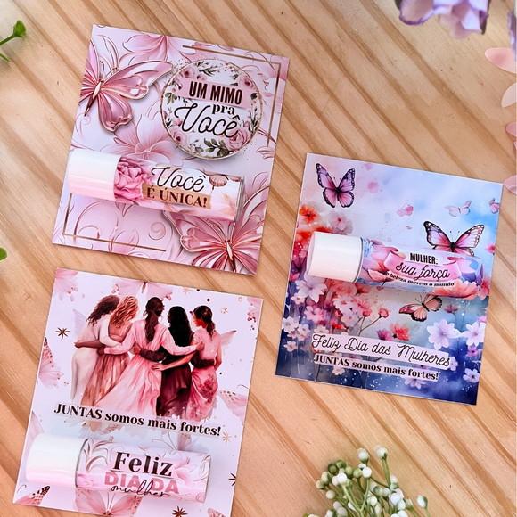 Card Personalizado com Manteiga de Cacau Dia da Mulher