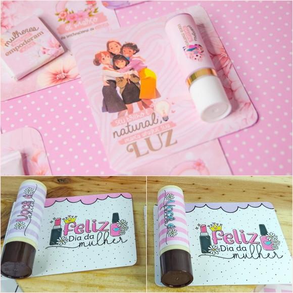 Card Personalizado com Manteiga de Cacau Dia da Mulher