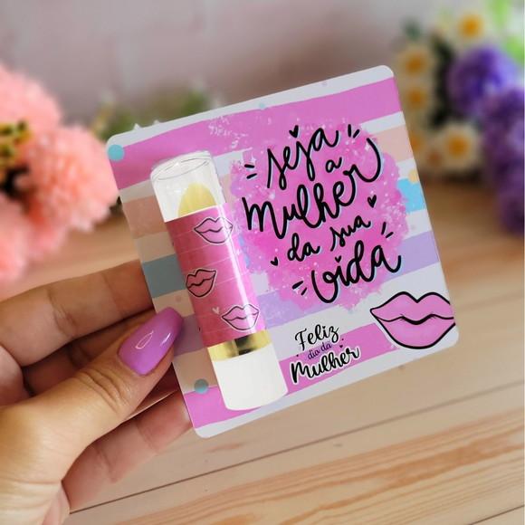 Card Personalizado com Manteiga de Cacau Dia da Mulher