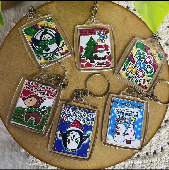 10 Chaveiros Personalizados Brinde Natal