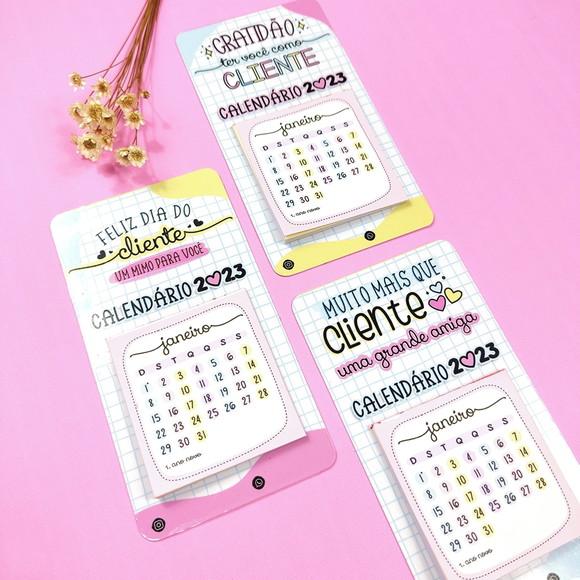 Mini Calendário Imã Personalizado 2023