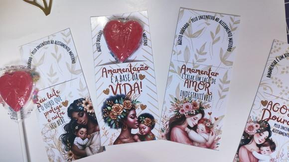 Pirulito Personalizado Agosto Dourado