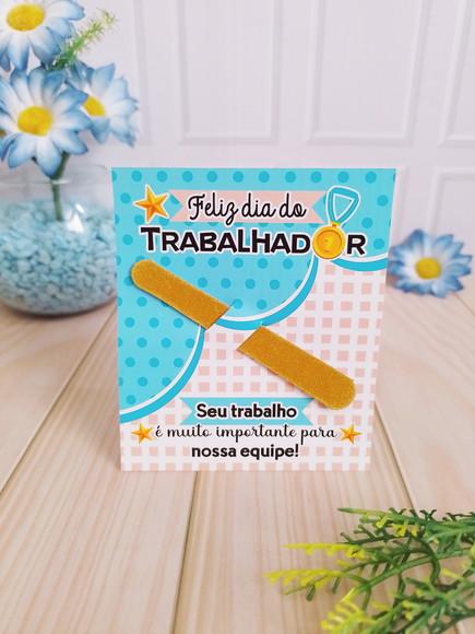 Card Personalizado com Mini Lixa Dia do Trabalhador