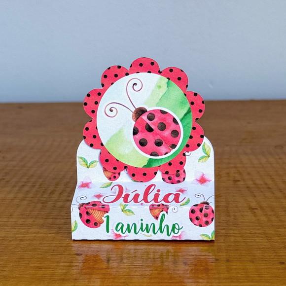 Porta Bis Duplo Personalizado Joaninha | Pegue e Monte
