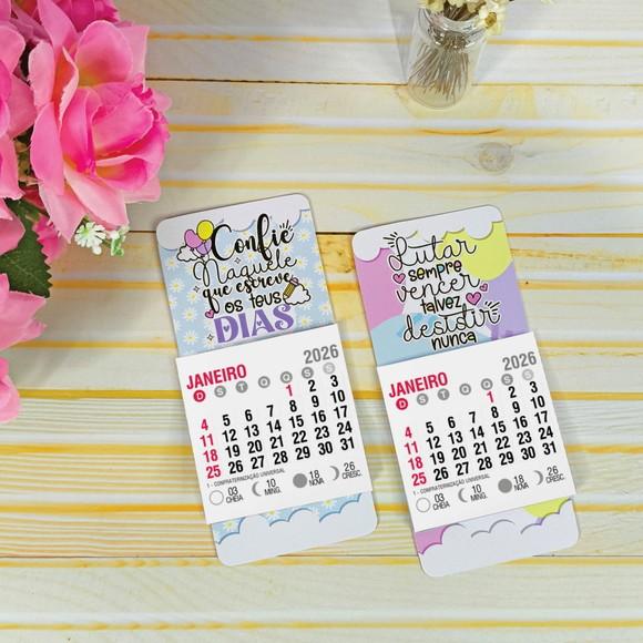 Imã de Geladeira com Calendário 2026 Personalizado