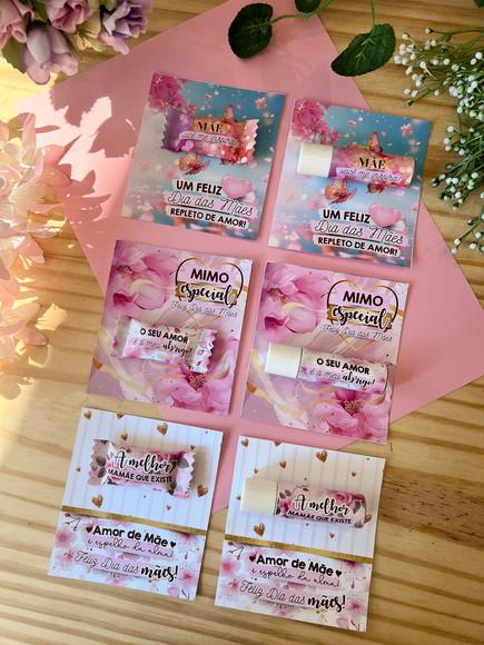 Cartão Personalizado com Manteiga de Cacau Dia das Mães