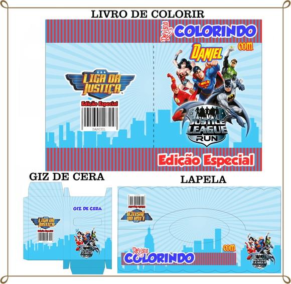Kit de Colorir Liga da Justiça