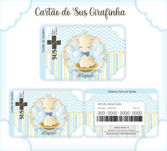 Cartão do Sus Personalizado Girafinha