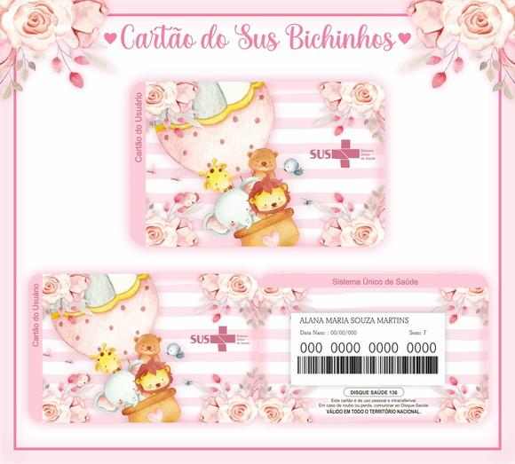 Cartão do Sus Personalizado Bichinhos