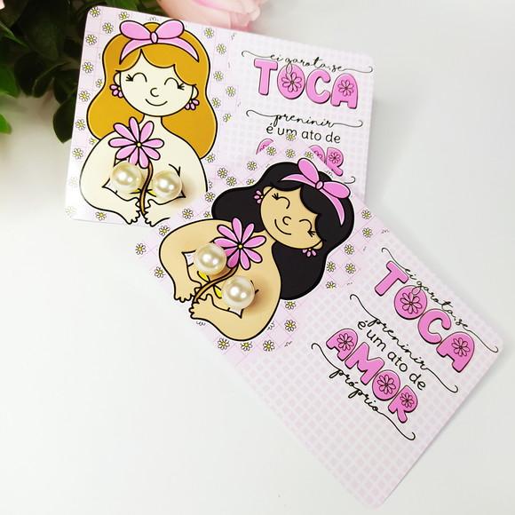 Brincos Mimo Personalizado Outubro Rosa