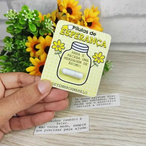 Card Cápsulas Mensagens Setembro Amarelo