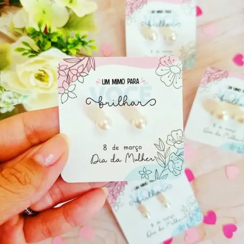 Brinco Personalizado Lembrancinha Dia da Mulher