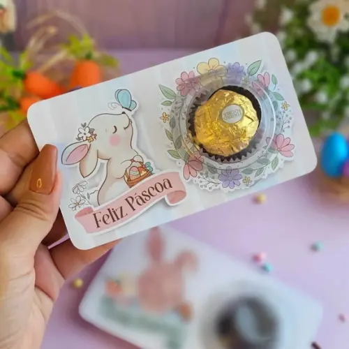Cartão Personalizado com Blister Páscoa