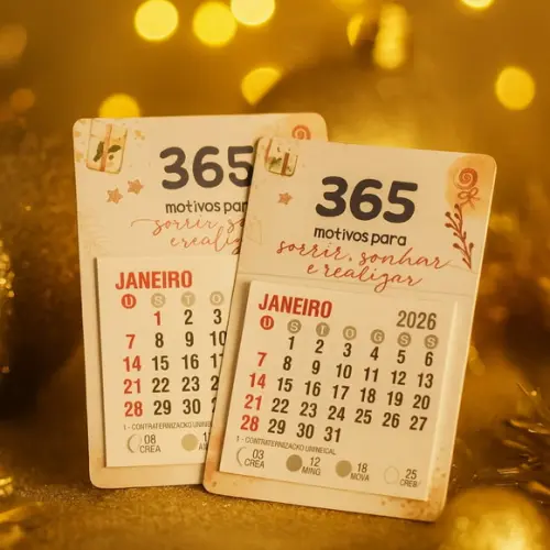 Mini Calendário Imã Personalizado 2026
