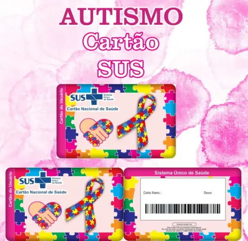 Cartão do Sus Personalizado Autismo