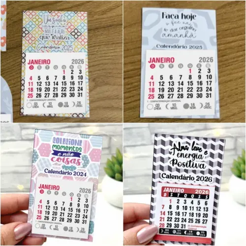 Mini Calendário Imã Personalizado 2026
