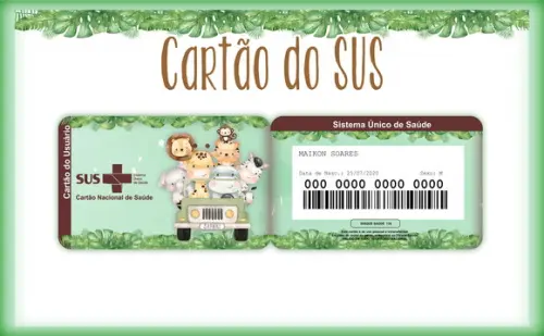 Cartão do Sus Personalizado Safari