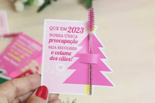 Cartão + Escovinha para Cílios Natal