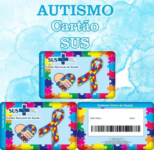Cartão do Sus Personalizado Autismo