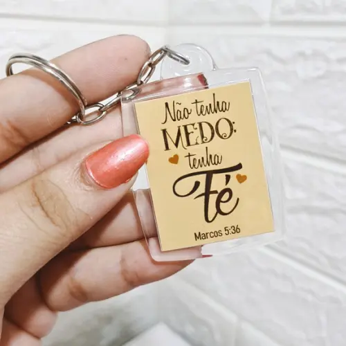 10 Chaveiros Personalizados Brinde com Versículos Bíblicos