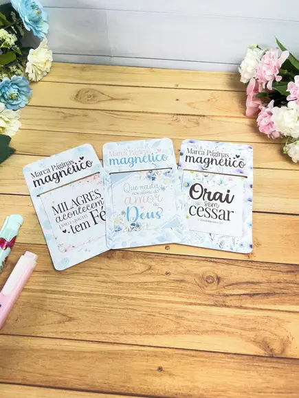 Marcador de Página Magnético Personalizado Frases Cristãs