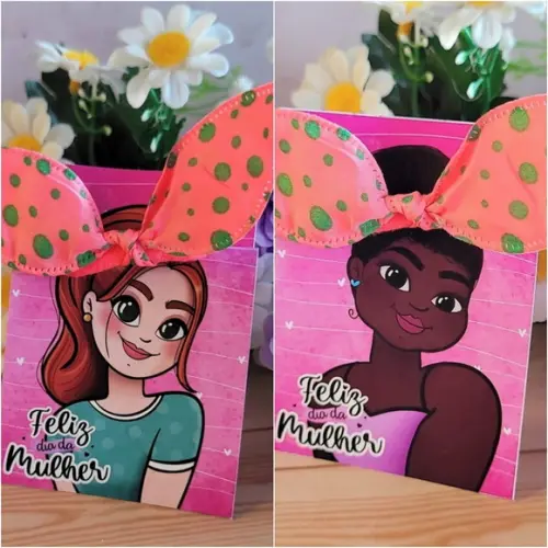 Card Personalizado e Xuxinhas Dia da Mulher | Pegue e Monte