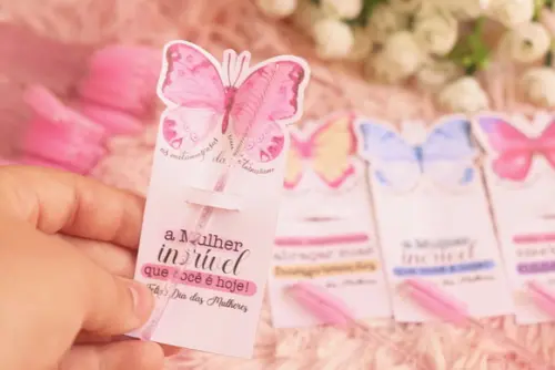 Card Personalizado Borboleta Escova de Cílios