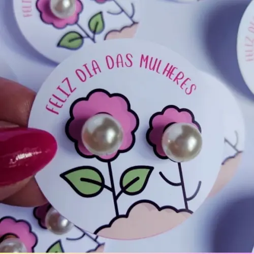 Brinco Mimo Lembrancinha Personalizada Dia da Mulher
