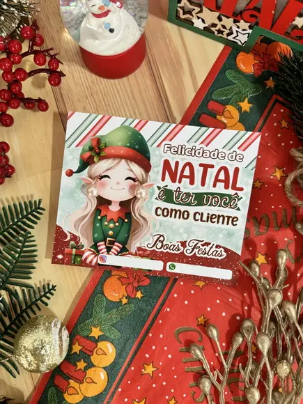 Cartão com Brinco Personalizado Natal