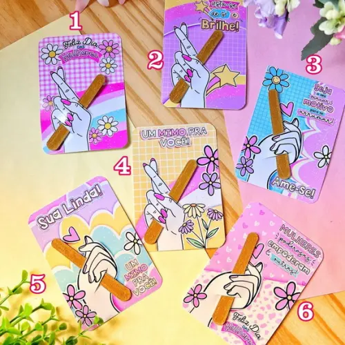 Card Personalizado Mini Lixa Dia da Mulher | Pegue e Monte