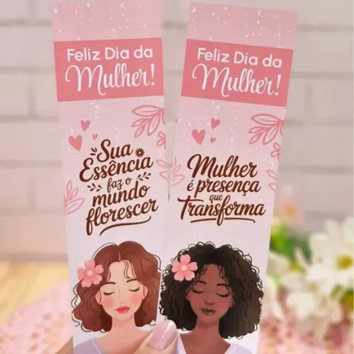 Marcador de Página Personalizado Dia da Mulher