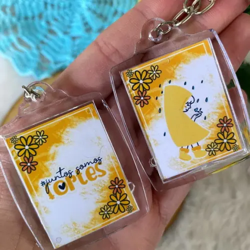10 Chaveiros Personalizados Brinde Setembro Amarelo