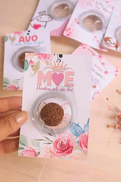 Cartão com Blister Dia das Mães