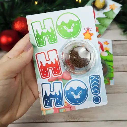 Card com Blister Brigadeiro Docinho para Natal