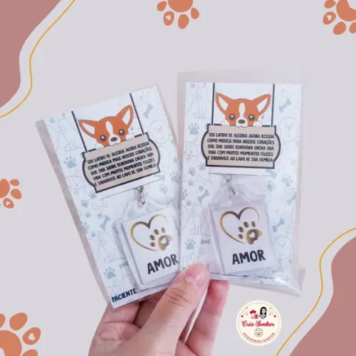 Chaveiro com Tag Personalizado Pet Shop