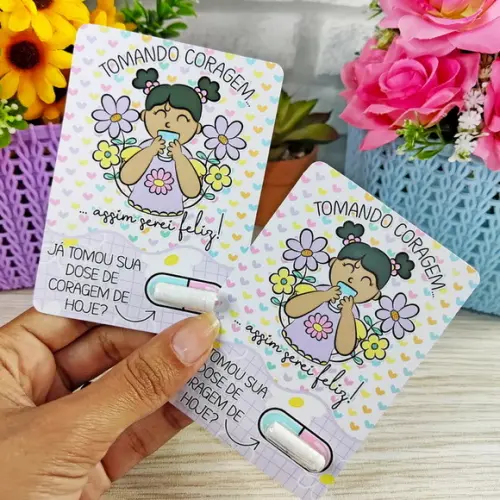 60 Cartões Personalizados Capsulas Frases Motivacionais