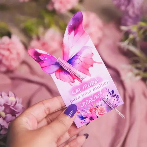 Card Mimo com Escovinha Dia da Mulher | Pegue e Monte