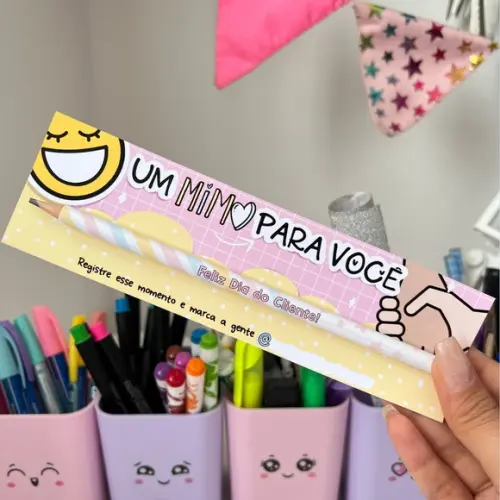 Card Lápis Mimo Lembrança Cliente | Pegue e Monte