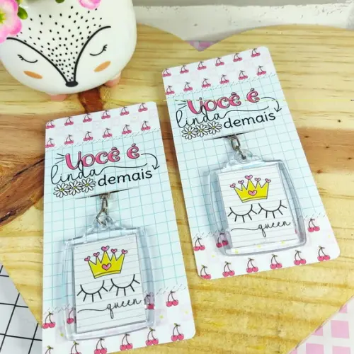Chaveiro Personalizado Brinde Dia da Mulher