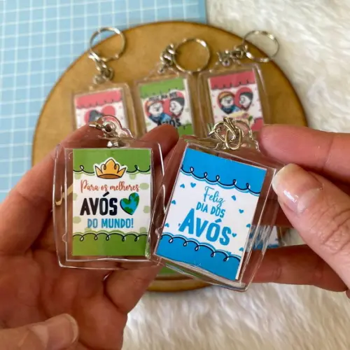 10 Chaveiros Personalizados Brinde Dia dos Avós