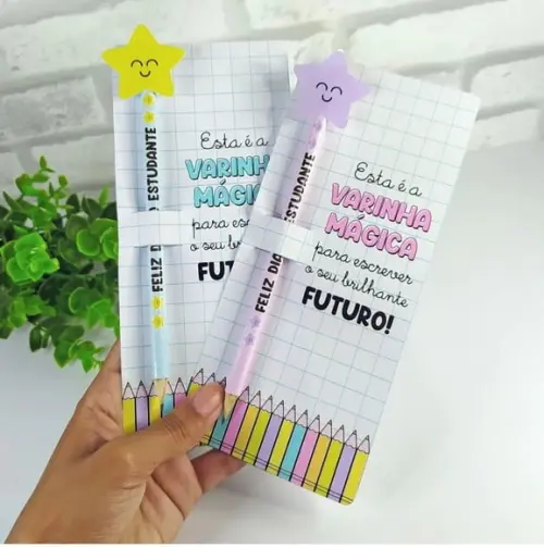 Card Lápis Kit Volta Ás Aulas | Pegue e Monte