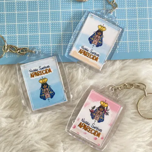 10 Chaveiros Personalizados Brinde Nossa Senhora Aparecida