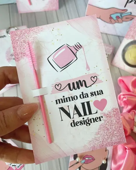 Tag Nail Designer Personalizada Com Escovinhas